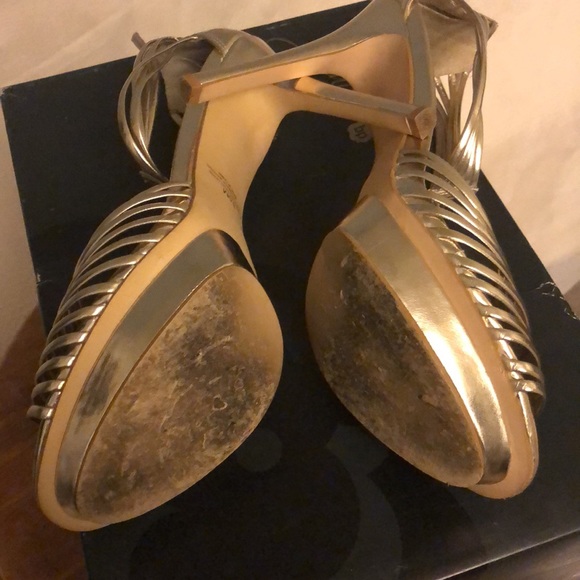 Gold Strap Heels - Picture 5 of 8